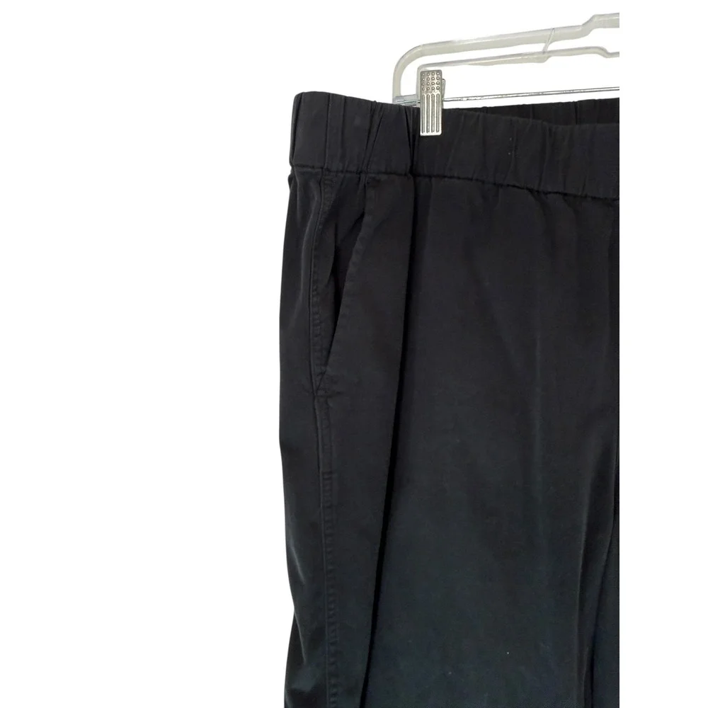 J.Crew Astrid Chino Pant Black Plus Pull On Stretch Casual Wide Leg‎ Size 2X